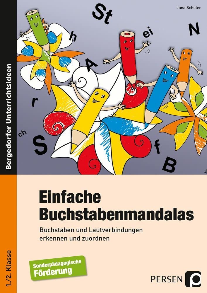 Einfache Buchstabenmandalas Learning & Reference