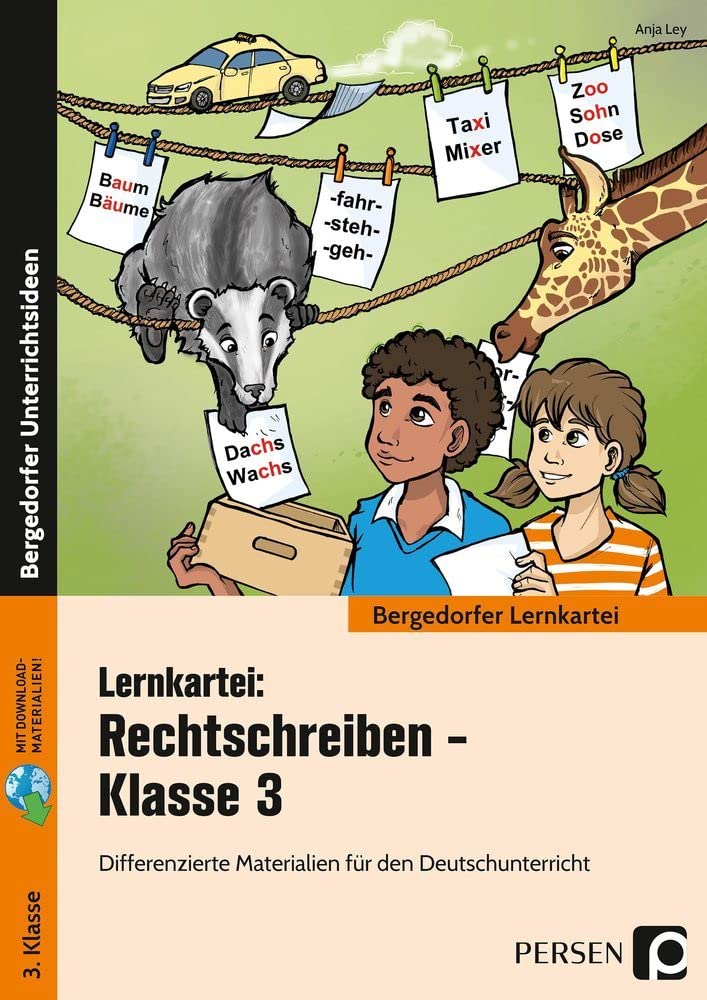 Lernkartei: Rechtschreiben - Klasse 3: Differenzierte Materialien für den Deutschunterricht (Bergedorfer Lernkartei) book