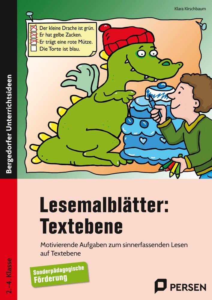 Lesemalblätter: Textebene: Motivierende Aufgaben zum sinnerfassenden Lesen auf Textebene - Sonderpädagogische Förderung (2. bis 4. Klasse) Learning & Reference