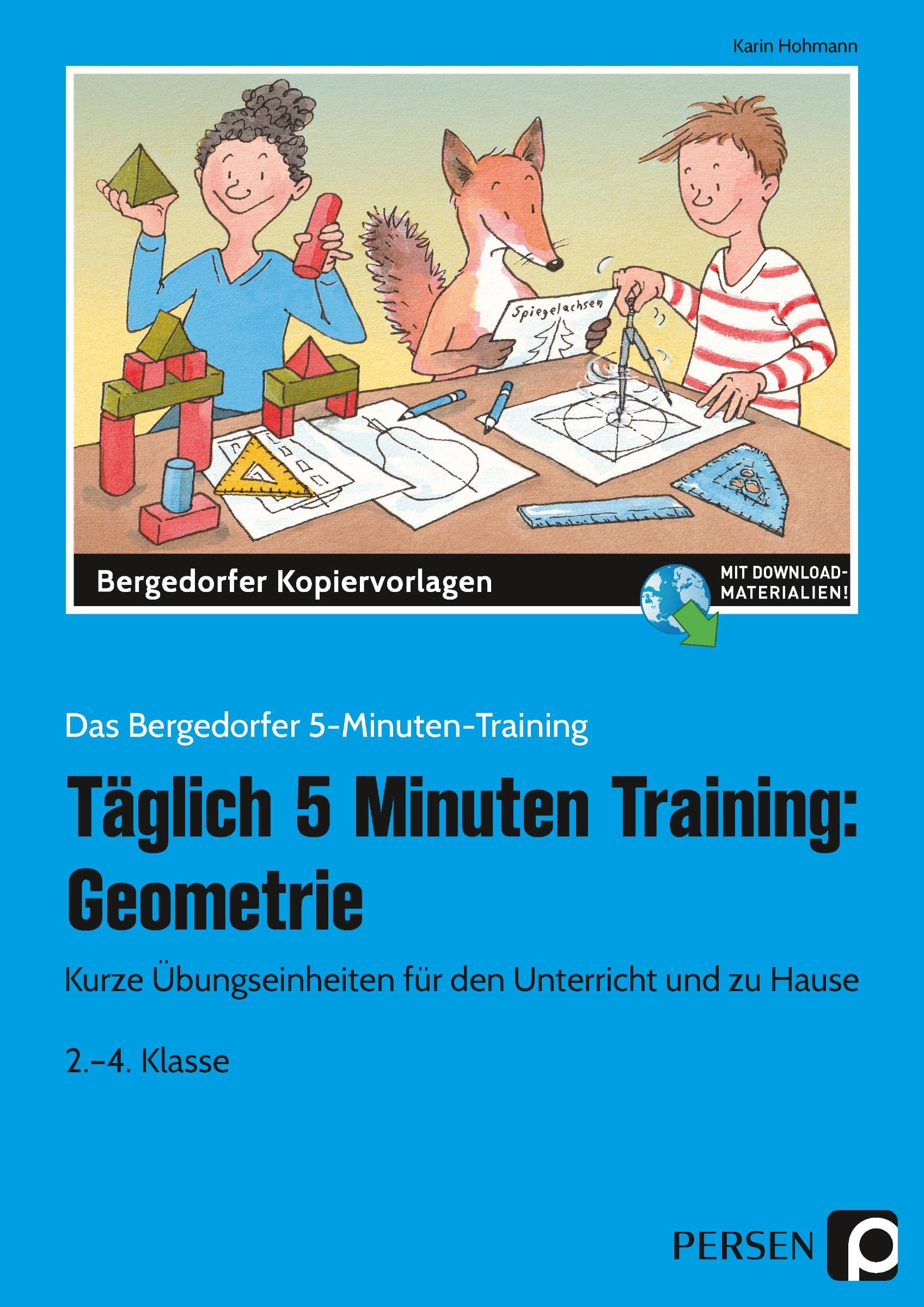 Täglich 5 Minuten Training: Geometrie: Kurze Übungseinheiten für den Unterricht und zu Hause (2. bis 4. Klasse) Professional & Reference Books