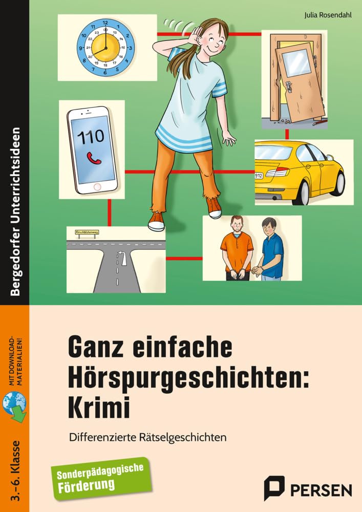 Ganz einfache Hörspurgeschichten: Krimi: Differenzierte Rätselgeschichten für Kinder mit sonderpädagogischem Förderbedarf (3. bis 6. Klasse) Learning & Reference