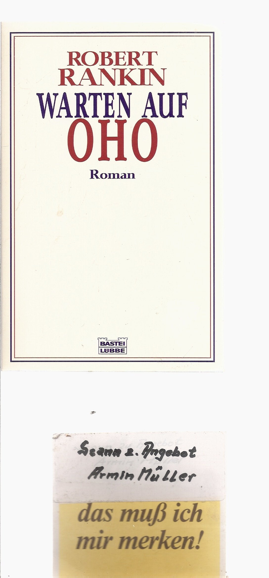 Product Image: Warten auf Oho: Roman