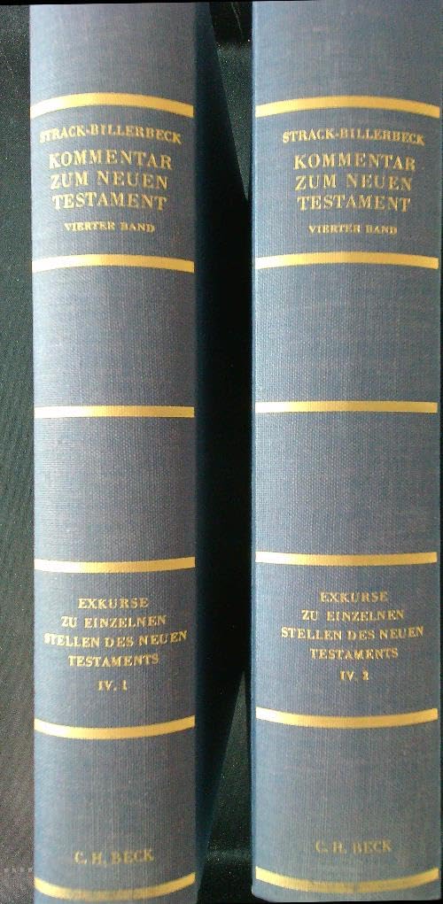 Kommentar zum Neuen Testament, 6 Bde., Bd.4, Exkurse zu einzelnen Stellen des Neuen Testaments, in 2 Tl.-Bdn.: Abhandlungen zur neutestamentlichen Theologie und Archäologie. In 2 Teilen Religion & Esotericism