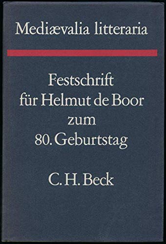 Mediaevalia litteraria. Festschrift für Helmut de Boor zum 80. Geburtstag. Books