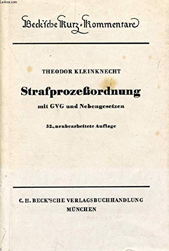 STRAFPROZEßORDNUNG Books
