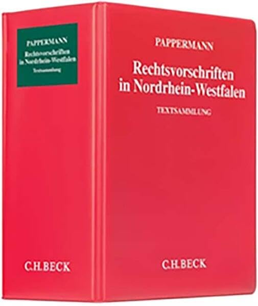 Rechtsvorschriften in Nordrhein-Westfalen Hauptordner 86 mm Law