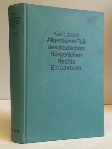 Allgemeiner Teil des deutschen burgerlichen Rechts book