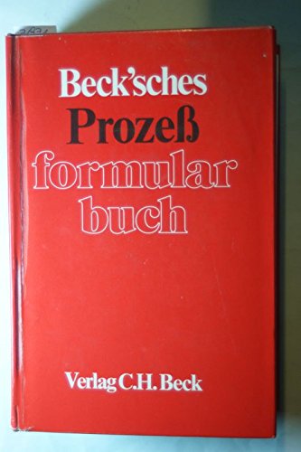 Beck'sches Prozeßformularbuch Books