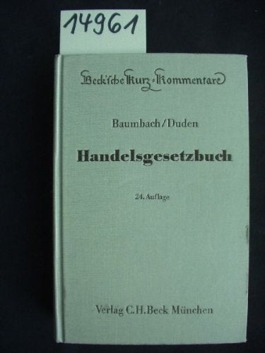 Handelsgesetzbuch. mit Nebengesetzen ohne Seerecht, Books