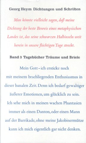 Dichtungen und Schriften, 4 Bde., Bd.3, Tagebücher, Träume, Briefe Essays & Short Stories