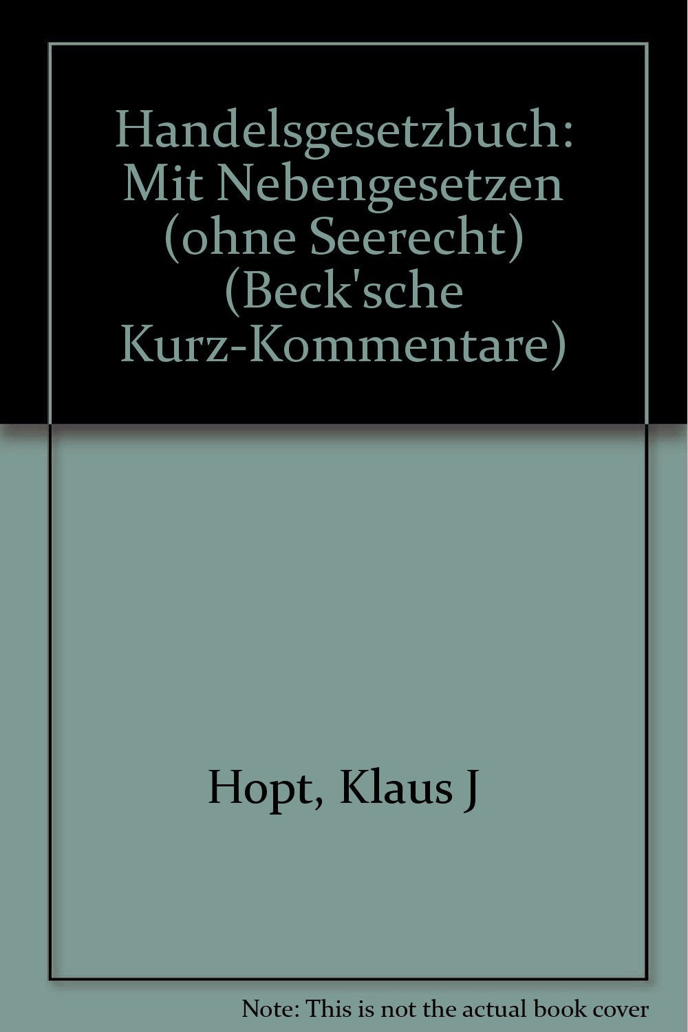 Handelsgesetzbuch: Mit Nebengesetzen (ohne Seerecht) (Beck'sche Kurz-Kommentare) (German Edition) Books