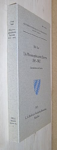 Die Ministerpräsidenten von Bayern 1945-1962. Dokumentation und Analyse book