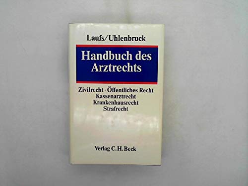Handbuch des Arztrechts Law