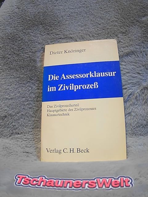 Die Assessorklausur im Zivilprozess: Das Zivilprozessurteil, Hauptgebiete des Zivilprozesses, Klausurtechnik Law