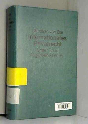 Internationales Privatrecht, Bd.1, Allgemeine Lehren Law