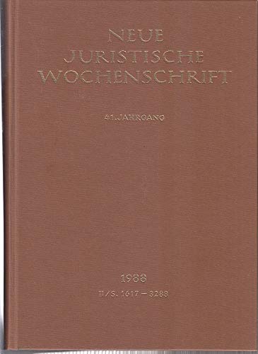 Neue Juristische Wochenschrift Books