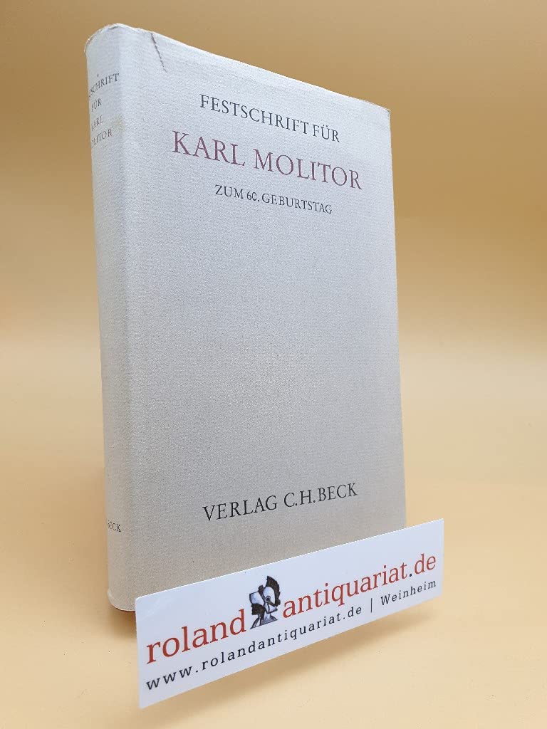 Sozialpartnerschaft in der Bewährung. Festschrift für Karl Molitor zum 60. Geburtstag. book