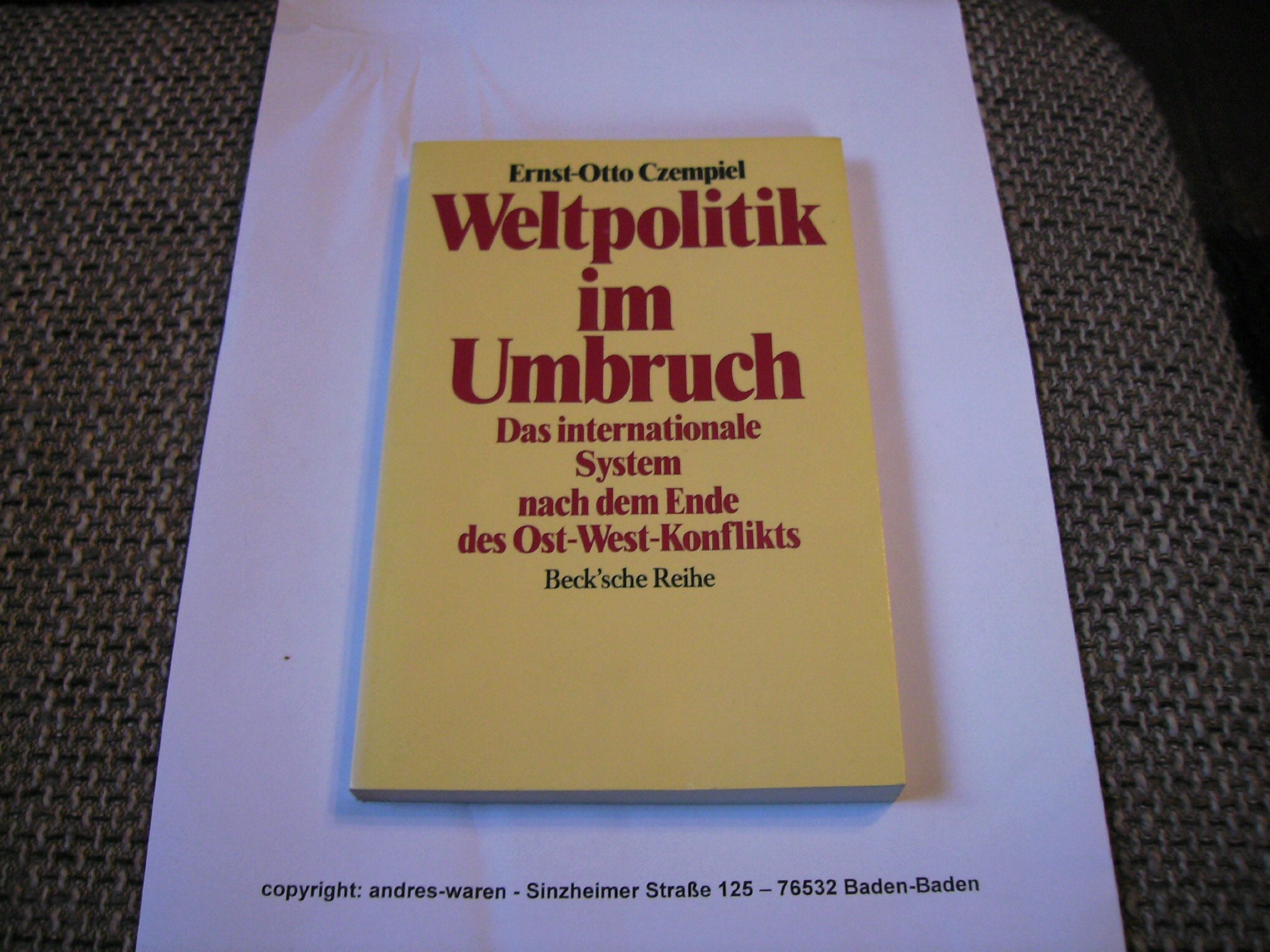 Weltpolitik im Umbruch. Das internationale System nach dem Ende des Ost-West-Konflikts General education