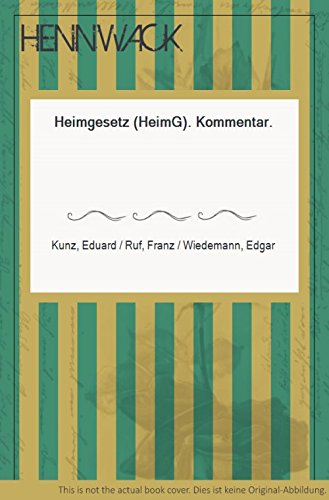 Heimgesetz: Kommentar (Gelbe Erläuterungsbücher) Law