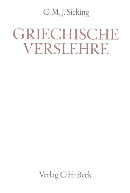 Handbuch der Altertumswissenschaft, Bd.4, Griechische Verslehre Contemporary literature