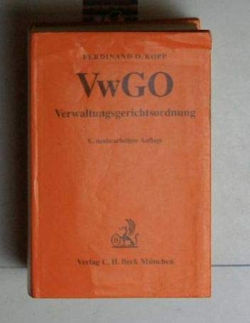 Verwaltungsgerichtsordnung (VwGO) (Gelbe Erläuterungsbücher) Law