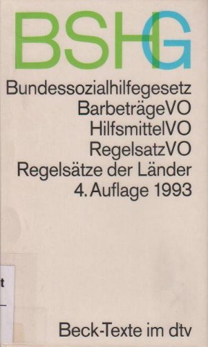 Bundessozialhilfegesetz book