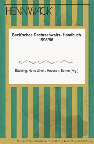 Product Image: Beck'sches Rechtsanwalts-Handbuch 1993/94