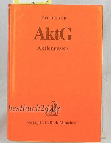Aktiengesetz (AktG) (Gelbe Erläuterungsbücher) Law