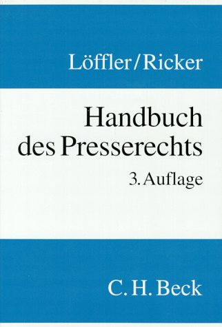 Handbuch des Presserechts Law