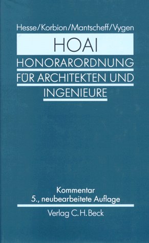 Honorarordnung für Architekten und Ingenieure (HOAI): Kommentar Law
