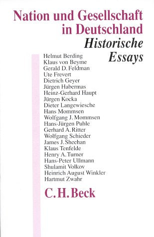 Nation und Gesellschaft in Deutschland: Historische Essays German history