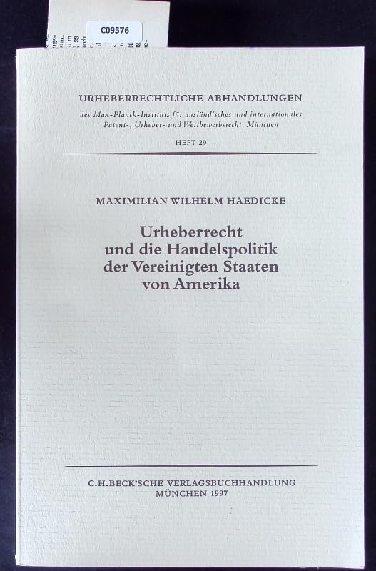 Urheberrecht und die Handelspolitik der Vereinigten Staaten von Amerika Law