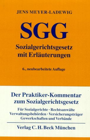 Sozialgerichtsgesetz (Gelbe Erläuterungsbücher) Law