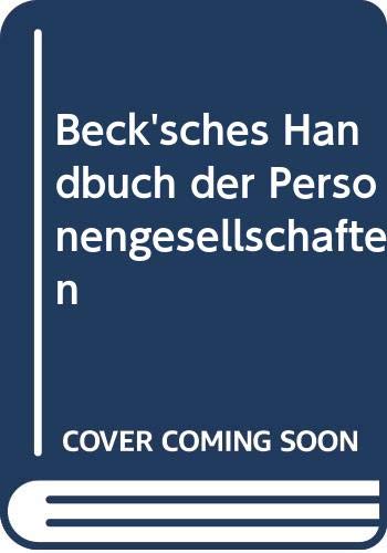 Beck'sches Handbuch der Personengesellschaften Law