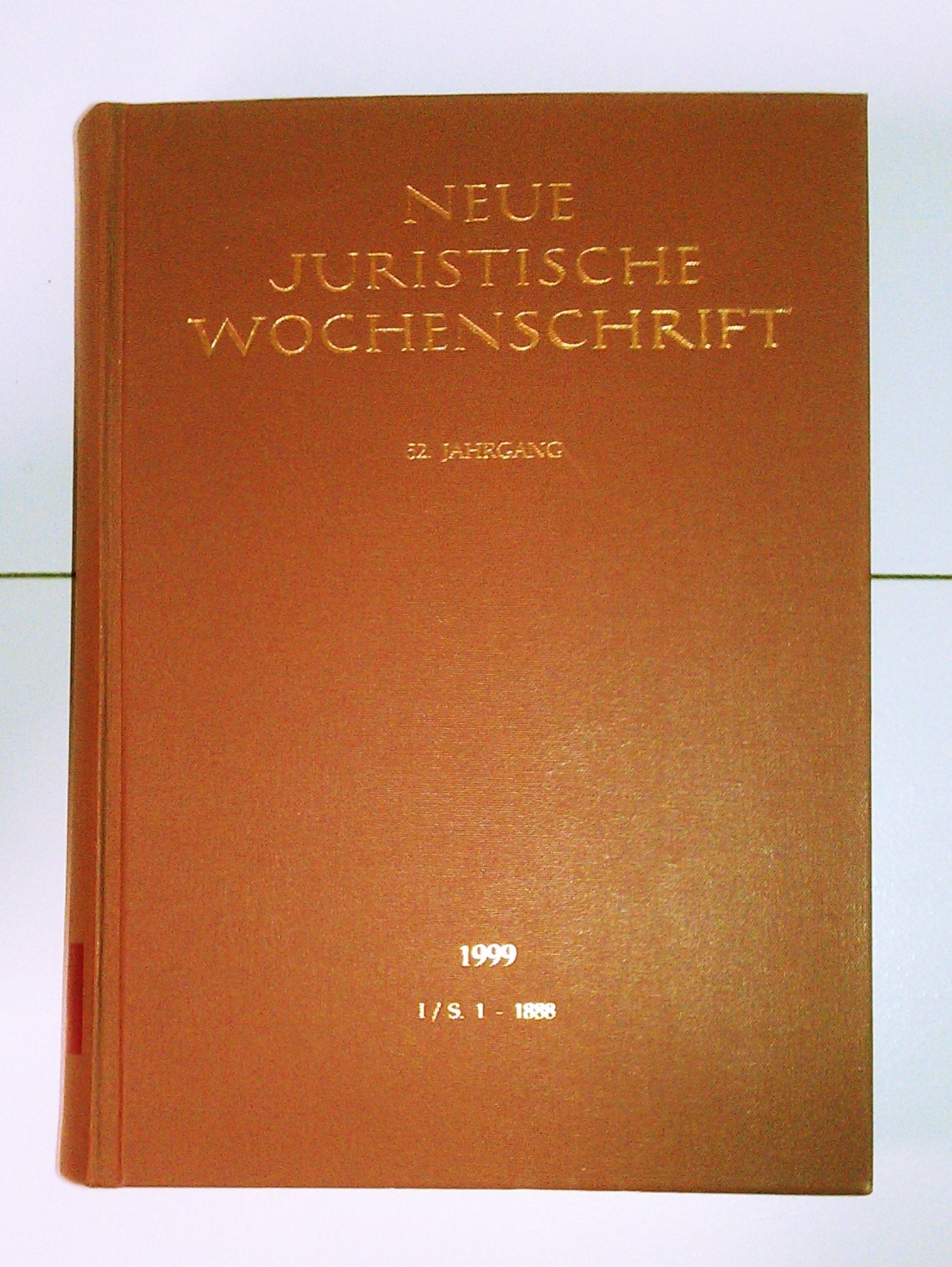 NJW 1999 (I), 52. Jahrgang 1999, 1. Halbband, Neue Juristische Wochenschrift Books