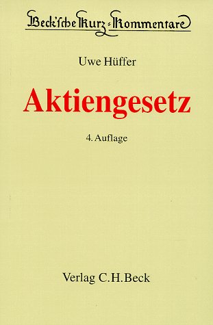 Beck'sche Kurzkommentare, Bd.53, Aktiengesetz (AktG) Law