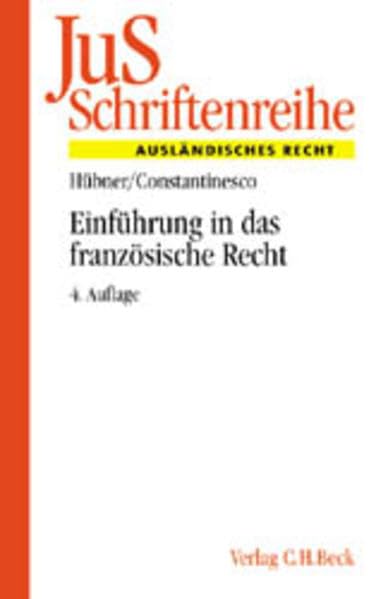 JuS-Schriftenreihe, H.16, Einführung in das französische Recht Law