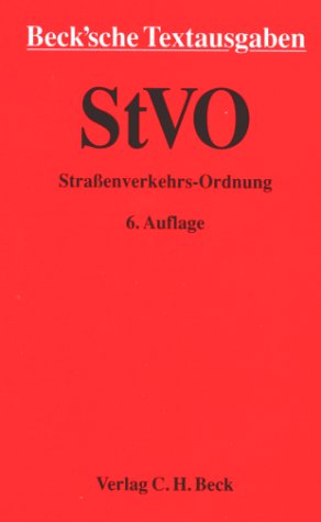 Strassenverkehrs-Ordnung: Textausgabe mit ausführlichem Sachverzeichnis (Beck'sche Textausgaben) Law