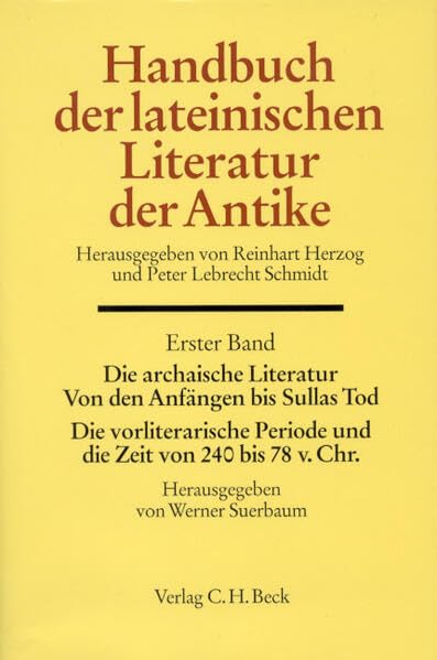 Handbuch der Altertumswissenschaft, Bd.1, Handbuch der Lateinischen Literatur der Antike Contemporary literature