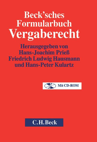 Beck'sches Formularbuch Vergaberecht Law