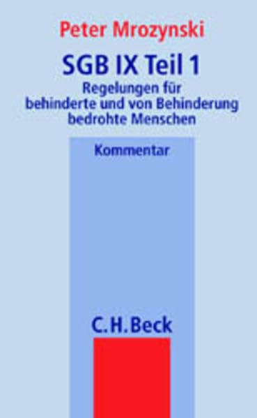 Mrozynski, SGB IX Teil 1 - Müller-Wenner /Schorn, SGB IX Teil 2 / Kombination: SGB IX Teil 1: Regelungen für behinderte und von Behinderung bedrohte ... /Beck'sche Gesetzestexte, Kommentar) Law