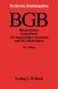 Bürgerliches Gesetzbuch: mit zugehörigen Gesetzen und EG-Richtlinien, Rechtsstand: 17. September 2002 (Beck'sche Textausgaben) Law