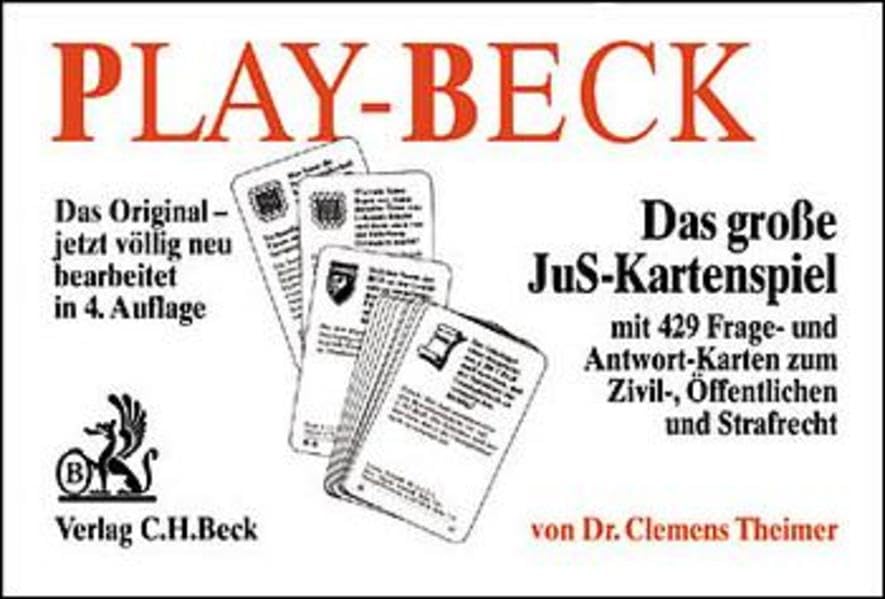 Play-Beck: Das große JuS-Kartenspiel mit 429 Frage- und Antwort-Karten zum Zivil-, Öffentlichen und Strafrecht Law