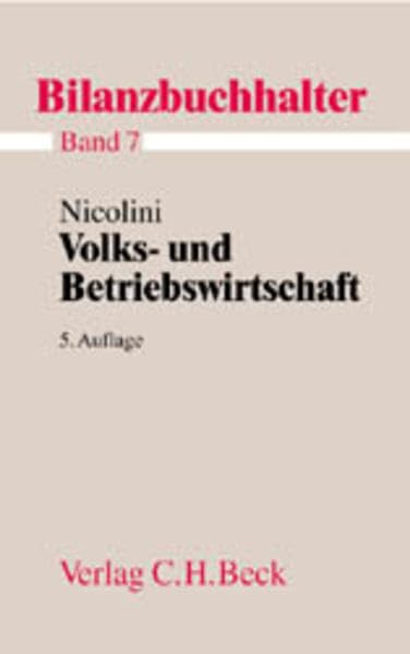 Bilanzbuchhalter: Volks- und Betriebswirtschaft Law