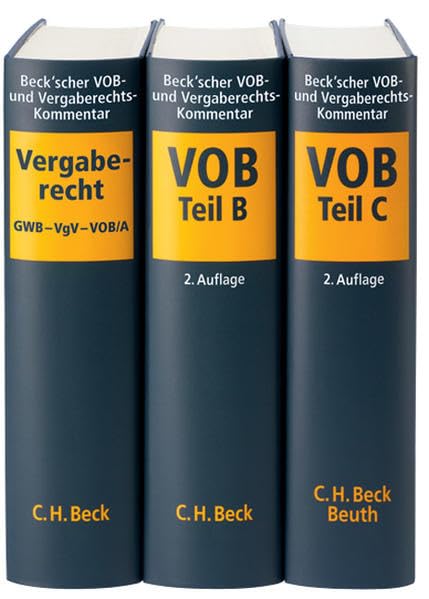 Beck'scher VOB- und Vergaberechts-Kommentar Gesamtwerk Teile A - C: Vergabe- und Vertragsordnung für Bauleistungen (Beck'scher VOB- und Vergaberecht-Kommentar) Law