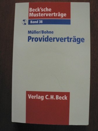 Product Image: Providerverträge (Beck'sche Musterverträge, Band 38)