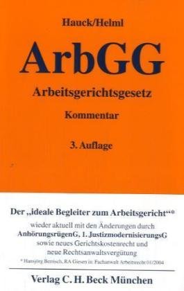 Arbeitsgerichtsgesetz (Gelbe Erläuterungsbücher) Law