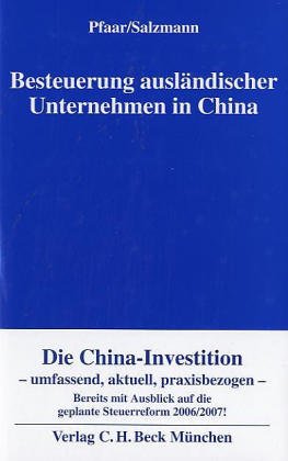 Besteuerung ausländischer Unternehmen in China Law