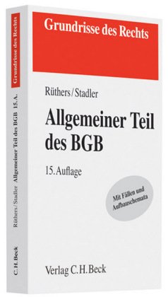 Allgemeiner Teil des BGB (Grundrisse des Rechts) Law