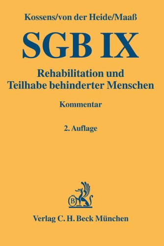 SGB IX: Rehabilitation und Teilhabe behinderter Menschen mit Behindertengleichstellungsgesetz (Gelbe Erläuterungsbücher) Law